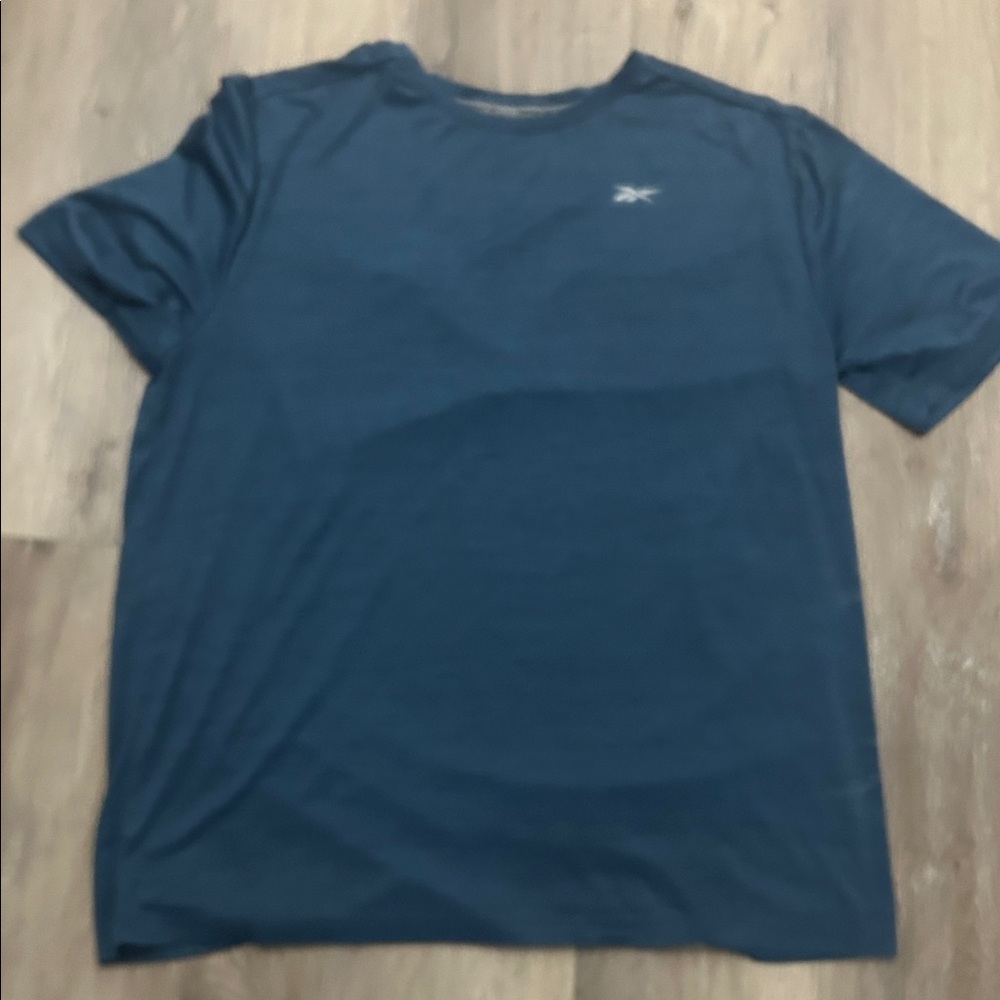 Reebok Navy Blue heathered Tee with Logo
